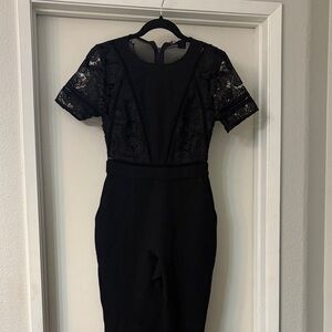French connection Elegant Black Lace jumpsuit